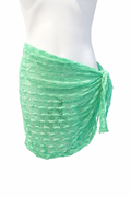 Green Crochet Beach Wrap/ Sarong(knee length)