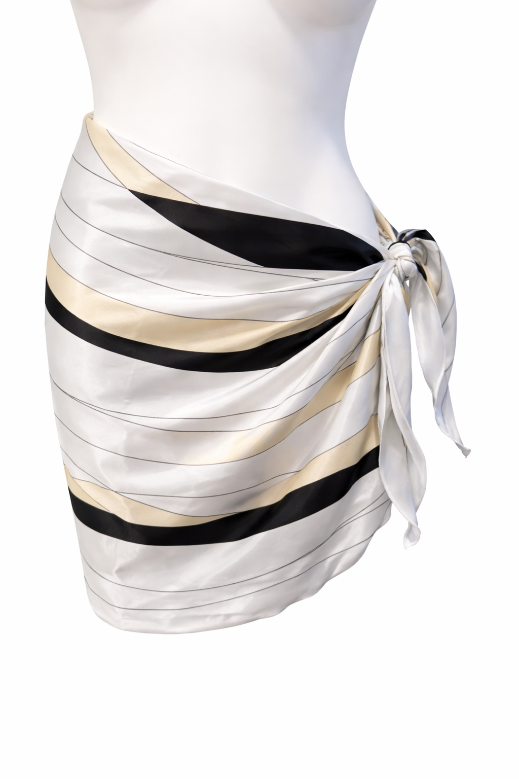 Satin Geo Beach Wrap/ Sarong