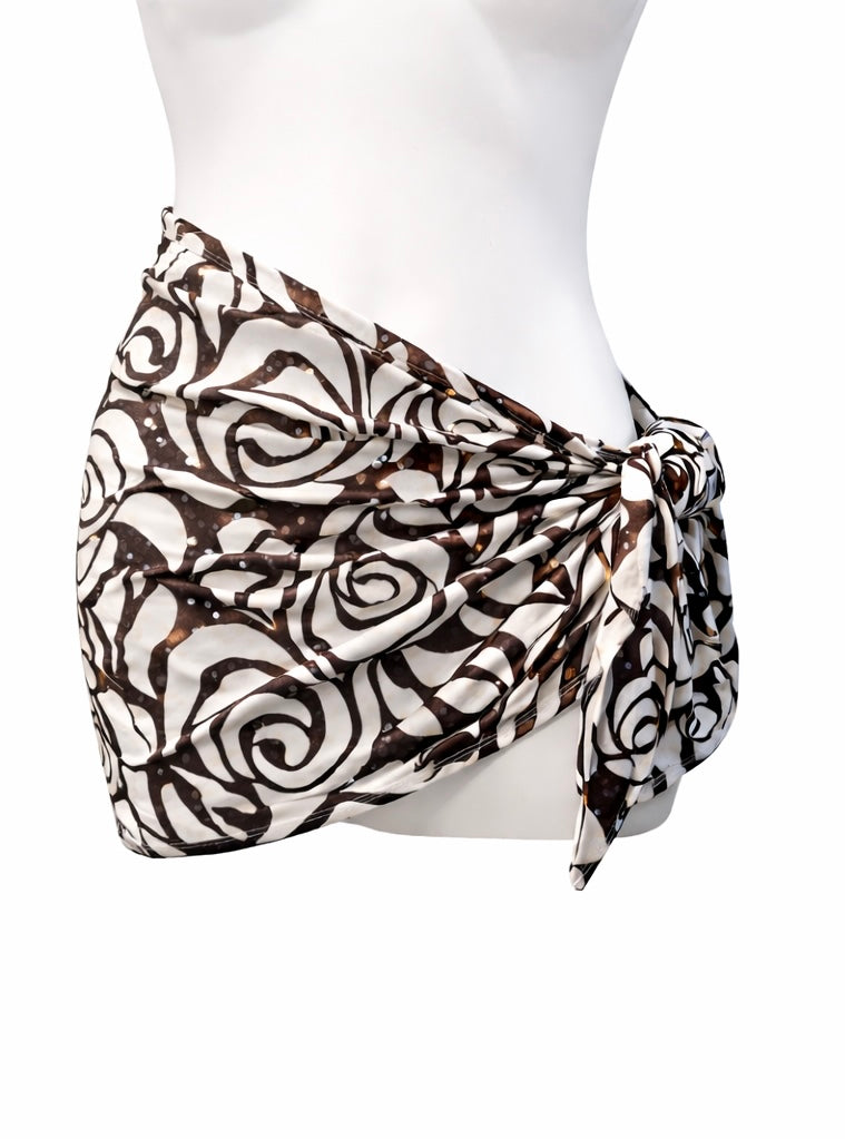 Brown Rose Shimmer Beach Wrap/ Sarong