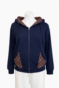 Designer Inspired Zip-Up- Navy