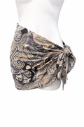 Black/Beige Paisley Beach Wrap/ Sarong