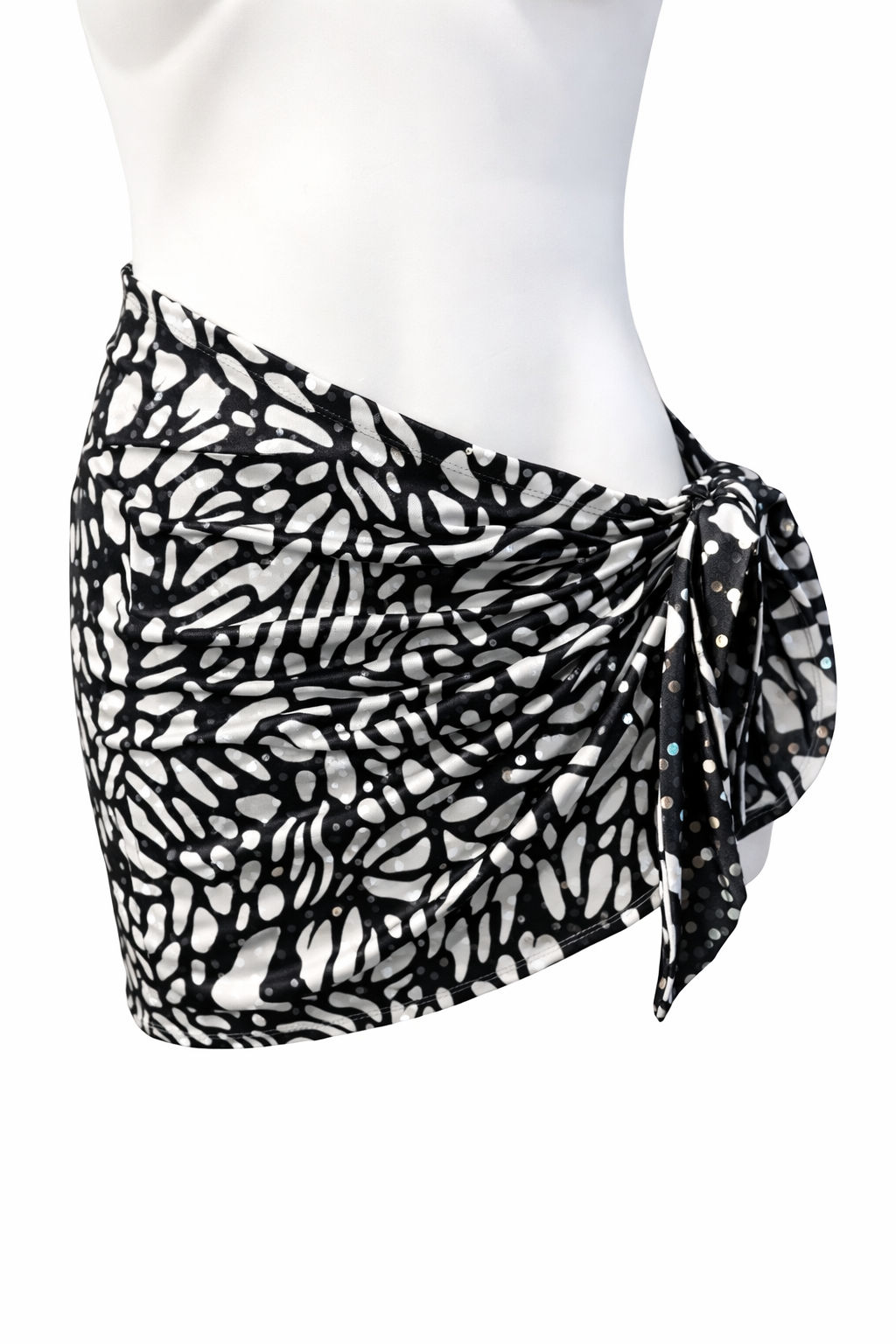 Black Monarch Shimmer Beach Wrap/ Sarong