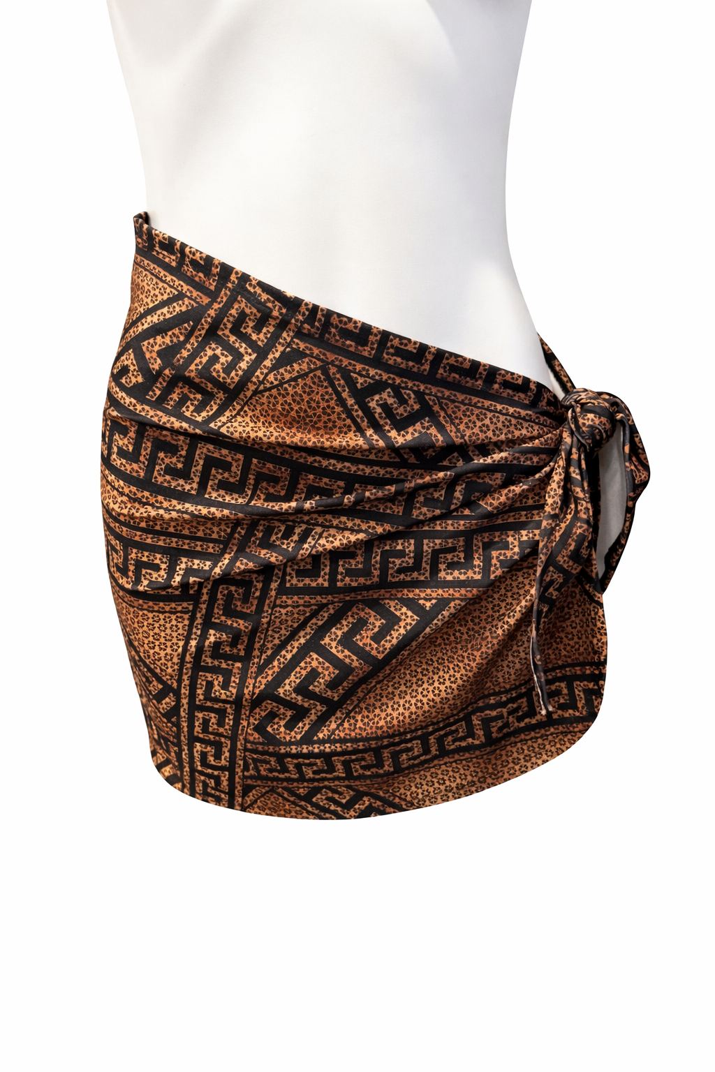 Brown Geo Beach Wrap/ Sarong