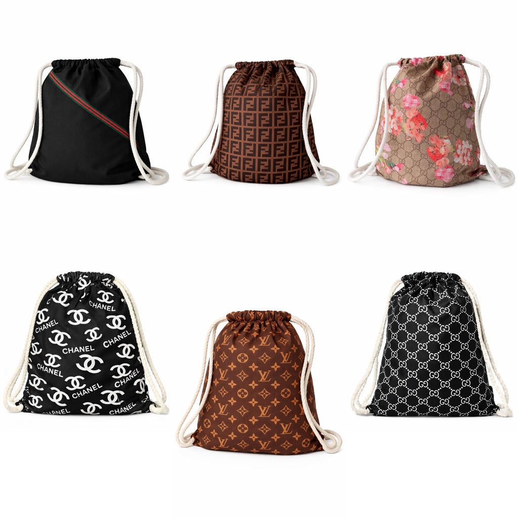 Designer Inspired Drawstring Bags
