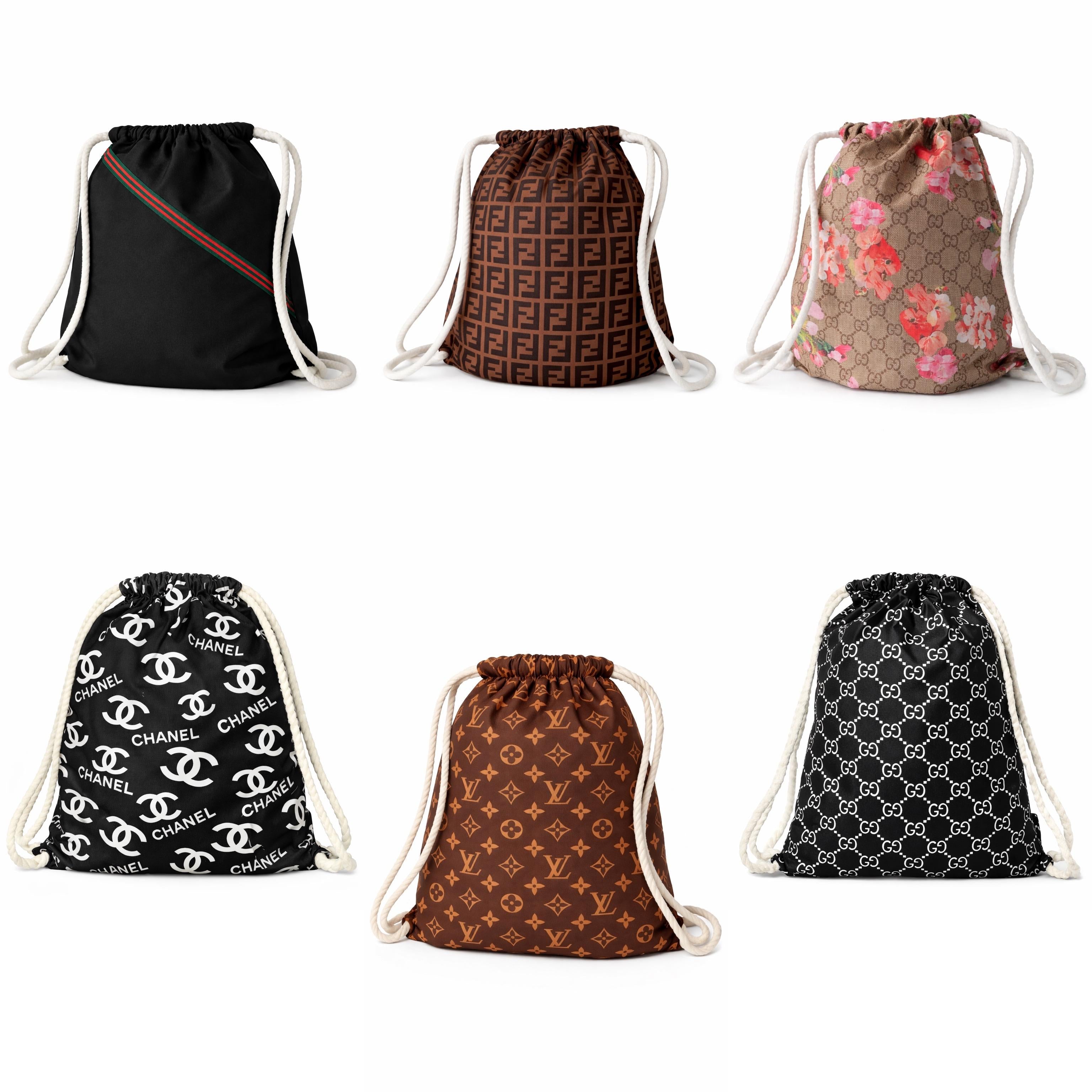 Designer Inspired Drawstring Bags