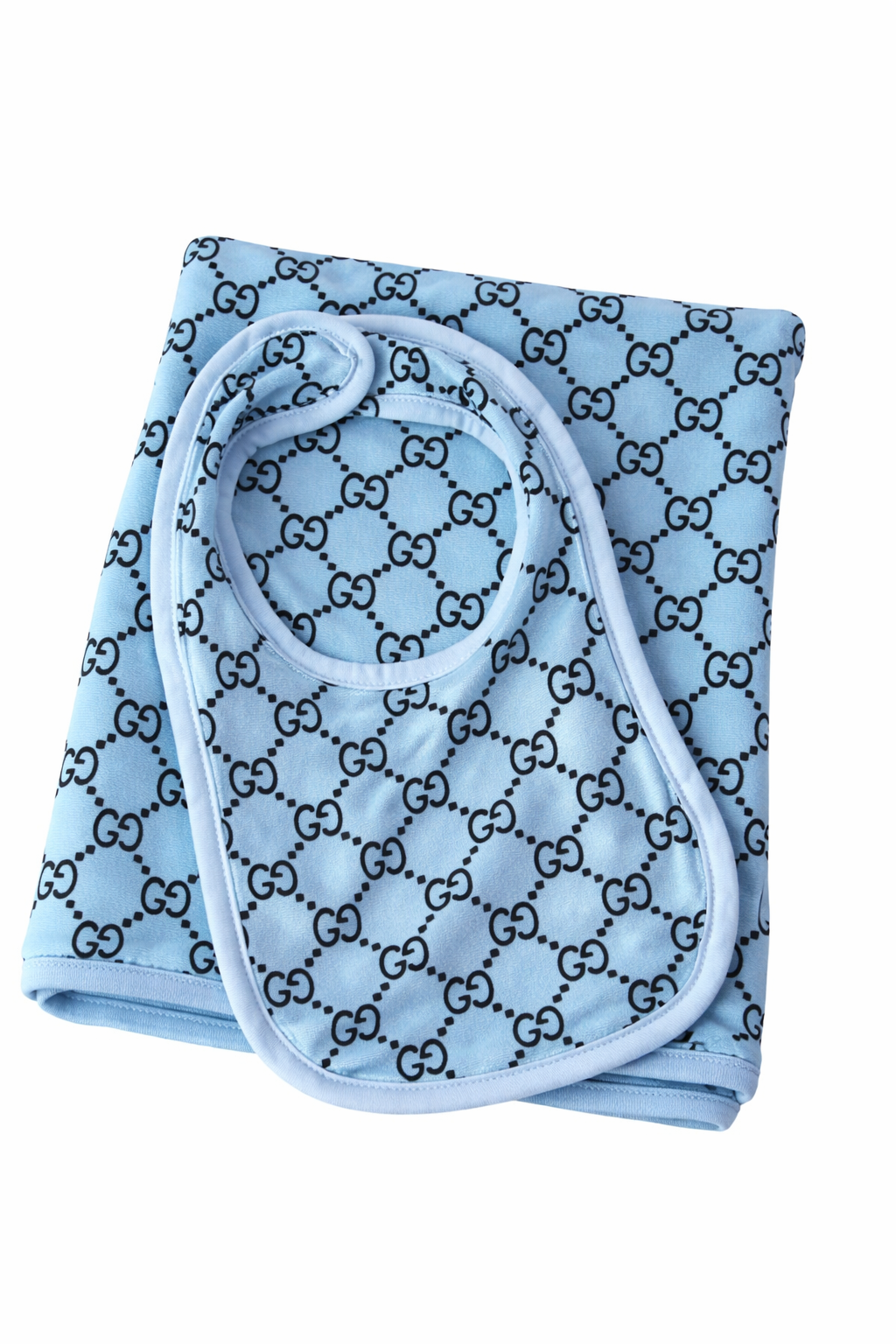 Designer Inspired Baby Bibs & Blanket Sets