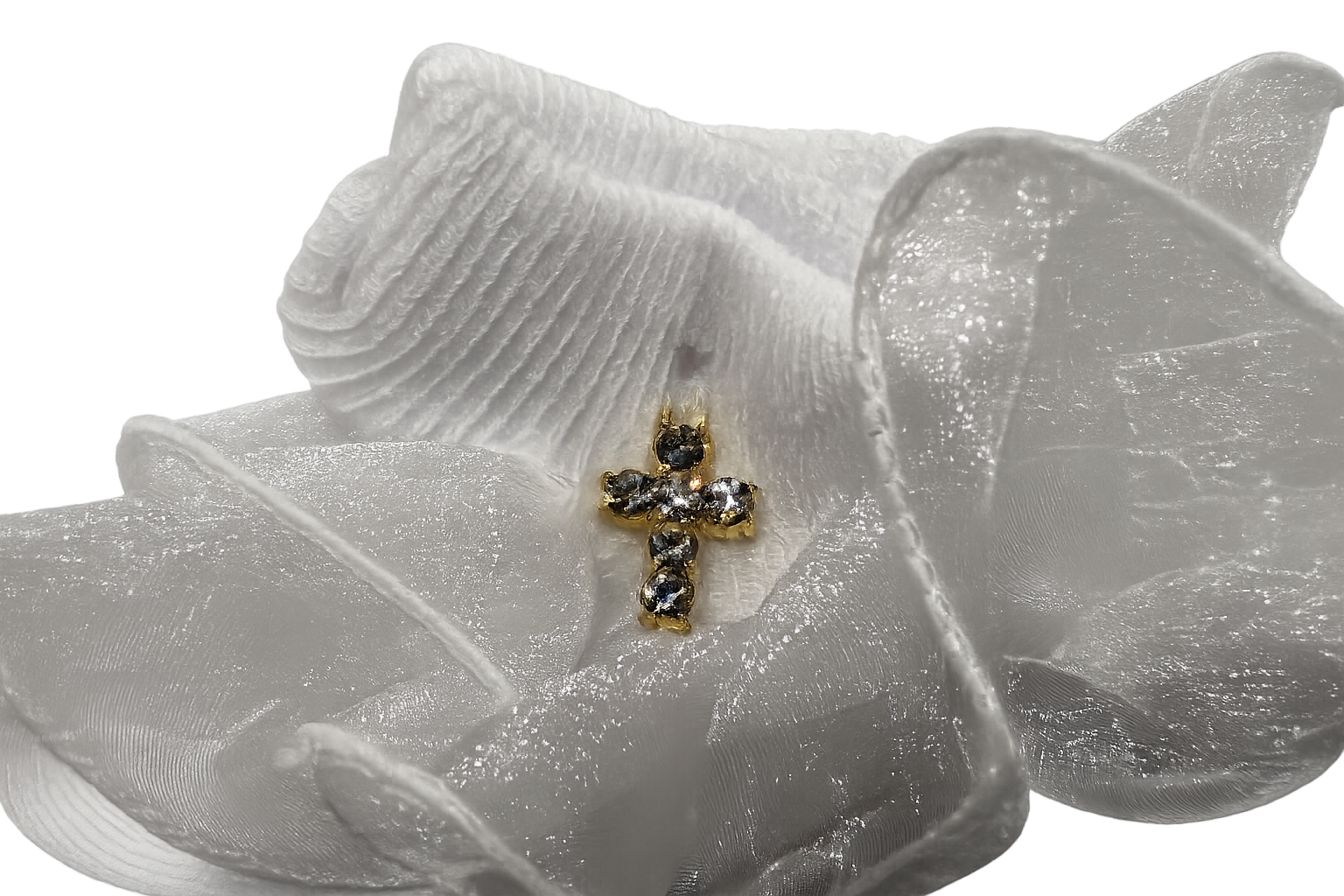 Embellished Ruffle Socks - White