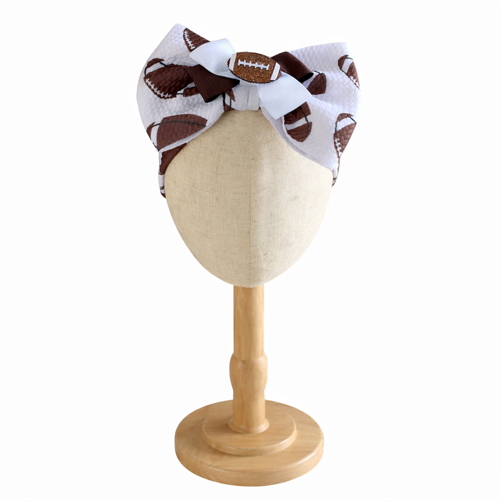 Football Baby Bow