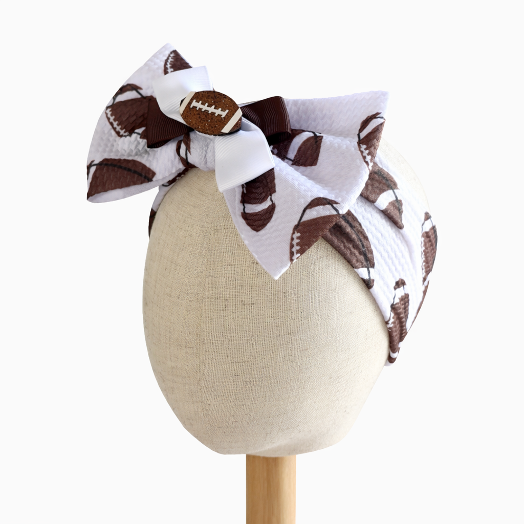 Football Baby Bow