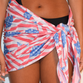 American Flag Print Beach Wrap/ Sarong