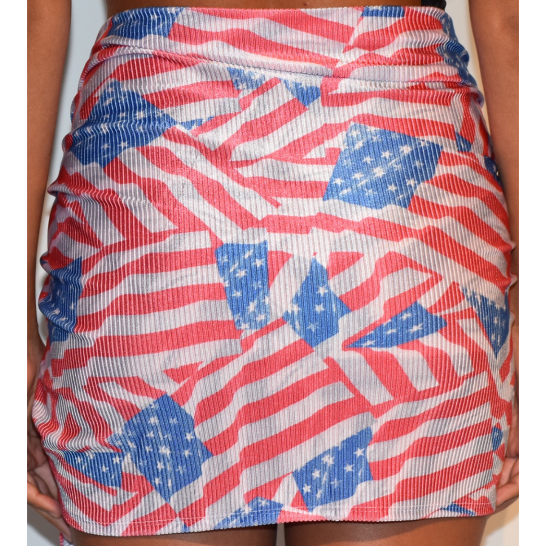 American Flag Print Beach Wrap/ Sarong