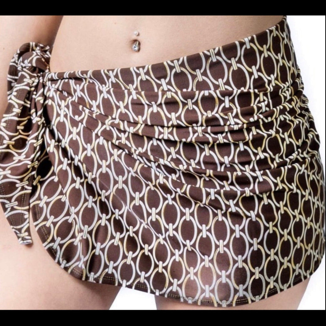 Brown Chain Beach Wrap/Sarong