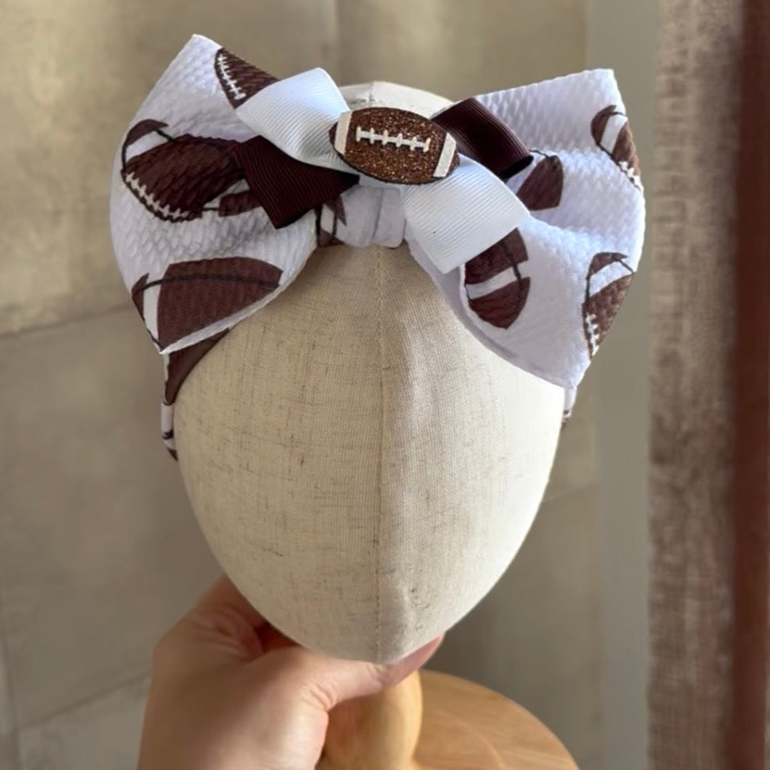 Football Baby Bow