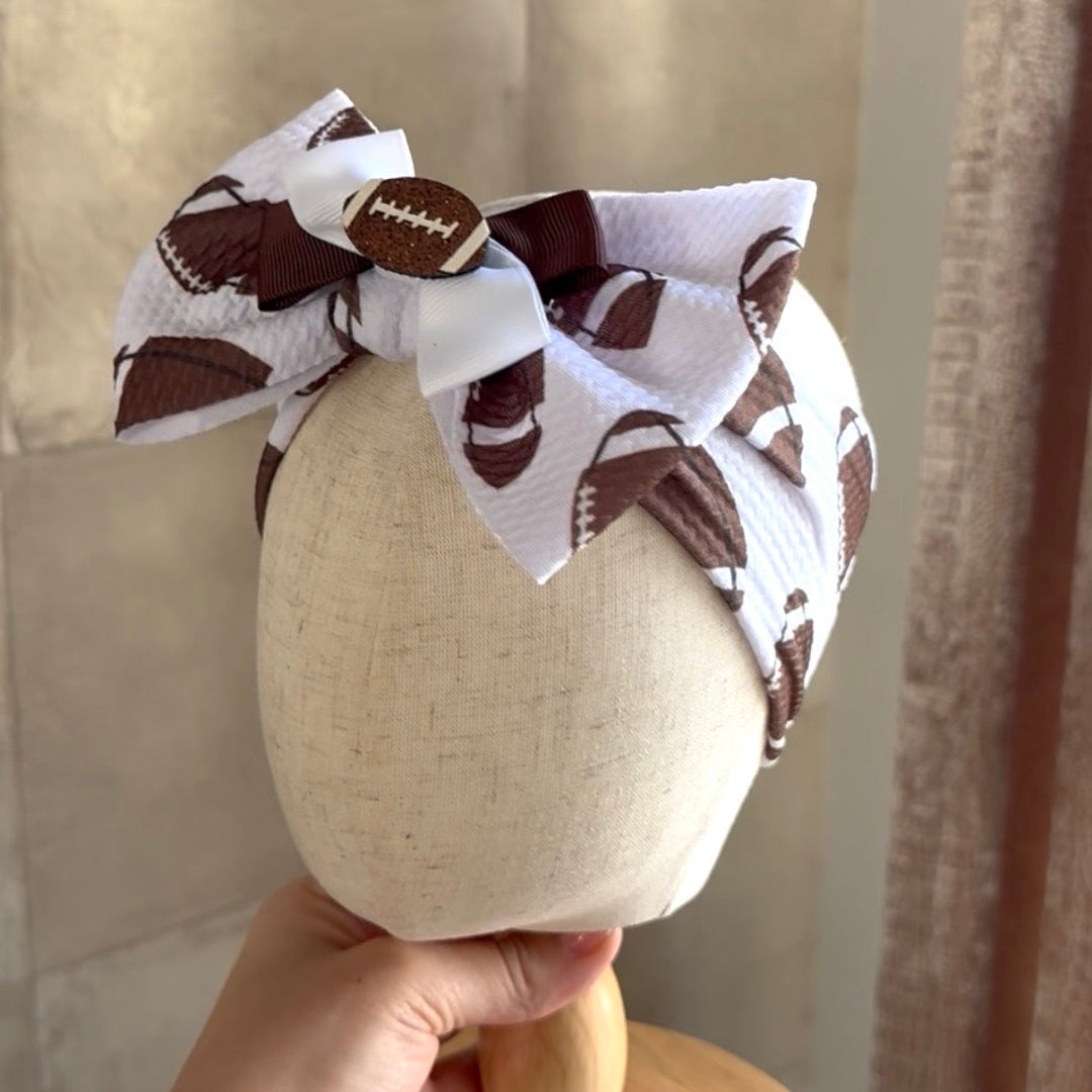 Football Baby Bow